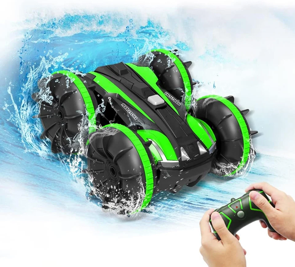 Car Toys for 6-10 Year Old Boys Amphibious Remote Control Car, Stunt Mini Truck  - Image 1 of 4