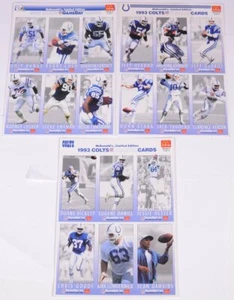 18 McDonald 1993 Ltd. Ed. UNCUT SHEET Game Day Trading Cards INDIANAPOLIS COLT - Bild 1 von 5