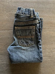 Carter’s Baby’s 3T Blue Cargo Jeans, Preowned, 100% Cotton, Snap Buttons - Picture 1 of 6