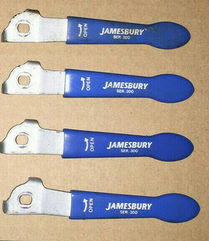 4 New Old Stock Ball Valve Handles Jamesbury Valve Steampunk Industrial Arts Cover