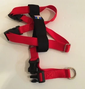 HI-CRAFT ~ Dog car harness small red & black ~ Travel safe - Picture 1 of 4