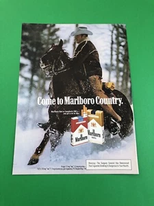 MARLBORO CIGARETTES ORIGINAL VINTAGE 1 PAGE PRINT AD PRINTED ADVERTISEMENT CC14 - Bild 1 von 1