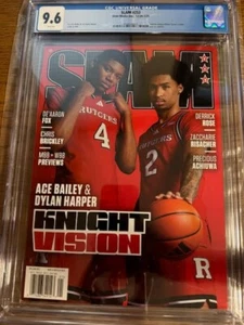 2025 Dylan Harper and Ace Bailey Rutgers SLAM Magazine #253 Newsstand CGC 9.6 - Picture 1 of 4
