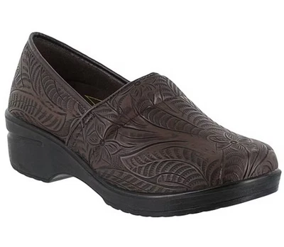 Zuecos antideslizantes Easy Works Easy Street para mujer talla 6 W, zapatos Lyndee, marrón Foto 1 de 4