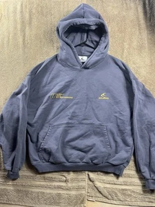 Sudadera con Capucha Unisex Scuffers Azul Gris Talla L Logo Icónico Pullover Calce Cuadrado Algodón - Imagen 1 de 14