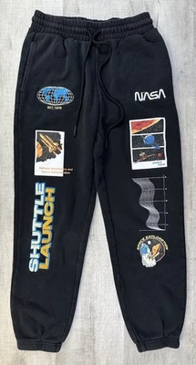 NASA Sweatpants Shuttle Launch Black Embroidered Logo Boys Size S (Actual 25X26) - Image 1 of 4