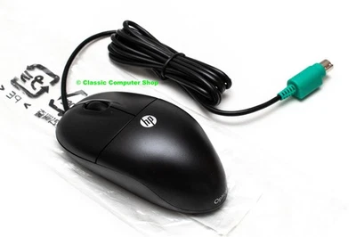 New Logitech 2 button scroll wheel PS/2 black optical PC mouse - NOS Windows 9x - Image 1 of 3