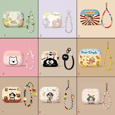 Linda funda de TPU para AirPod de dibujos animados con cordón para AirPods 4 Pro 1 2 3 cubierta para auriculares Foto 1 de 4