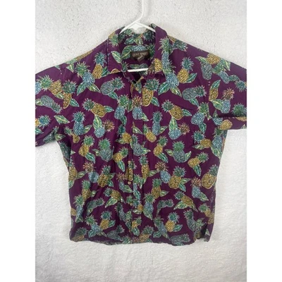 Cooke Street Hawaiian Shirt Pineapple Print Casual Button Down Mens Size Large - Image 1 of 4