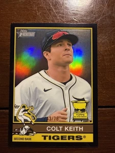 2025 Topps Heritage Chrome Black 43/76 Colt Keith Tigers #255 - Picture 1 of 7