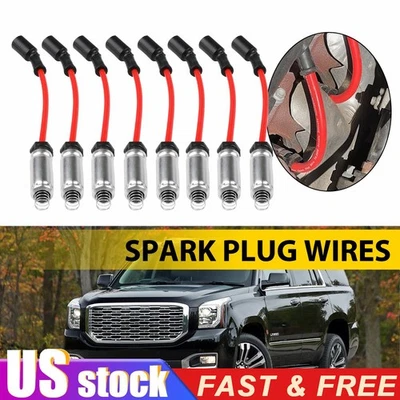 8x 758EE Spark Plug Wire Set for 2014-2018 GMC Sierra 1500 Chevy Silverado 1500 - Image 1 of 4