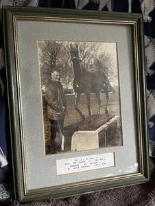 GINGER MCCAIN WITH RED RUM STATUE FRAMED PHOTO - Picture 1 of 7