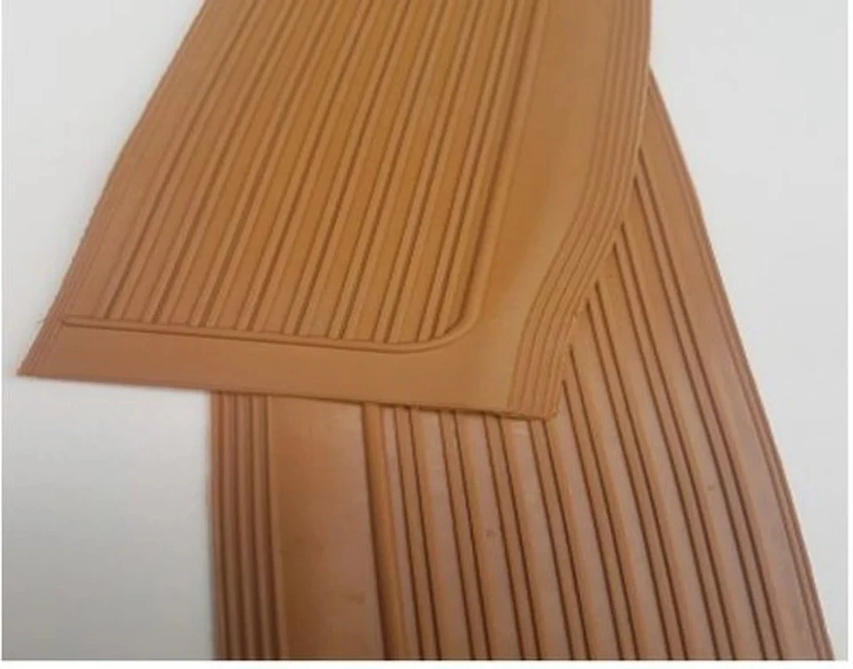 For Mercedes-Benz R107 SL-SLC KLASSE Pair Rubber Door Sill Mats Protect Palomino - image 1 of 4