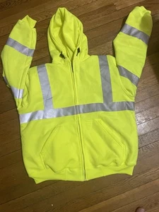 Spiewak Viz Guard Hoodie Men’s Yellow Reflected Hoodie Size Large - Picture 1 of 12