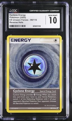 CGC 10 Cyclone Energy Unseen Forces 99/115 Reverse Holo STAMPED Pokemon Card - Image 1 of 2