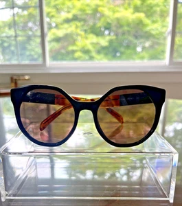 Prada Women's 0PR 11TS Black/Striped Brown/Brown Sunglasses, Black Light Havana - Picture 1 of 8