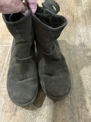 FLY London 7-7.5 EU 38 “Yebi" Suede Leather Ankle Boots Brown Slouch - Image 1 of 4