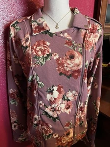 Chaqueta para Mujer de Perch By Blu Pepper Hermosa Rosa Floral Ligera Talla XL - Imagen 1 de 5