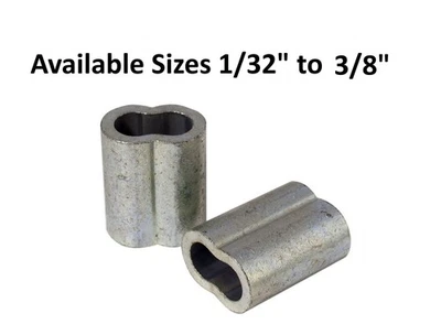 Verzinkte Kupfer Hülsen Clip Crimps für Kabel Snare Draht Pressleitung  - Bild 1 von 2