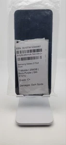 Samsung Galaxy Z Flip4 - 256 GB - Bora Purple (T-Mobile) Dark Spot - Picture 1 of 11