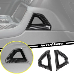 For Ford Ranger 2023-2025 ABS Carbon Fiber Gear Shift Both Side Cover Trim Frame - Picture 1 of 9