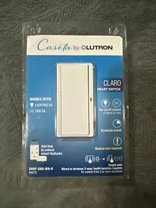 10 Lutron Claro Smart Interruttore accensione/spegnimento luci o ventole (DVRF-5NS-WH-R) - Bianco - Foto 1 di 1