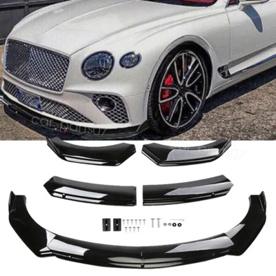 For Bentley Continental Front Bumper Lip Spoiler Splitter Body Kit Gloss Black Foto 1 de 4