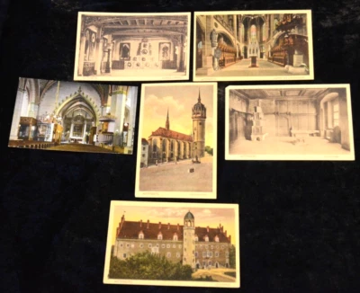 62233 AK 6 Cartoline Stoccolma Palazzo Reale E Opera Kungsgatan 1930 - Immagine 1 di 2