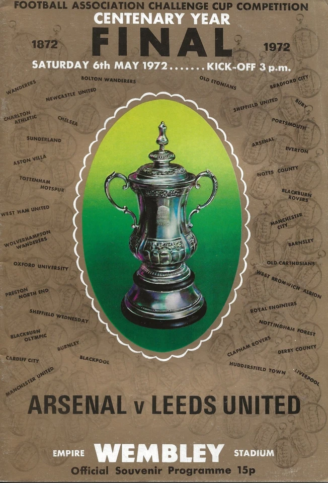 ARSENAL V LEEDS UNITED ~ FA CUP FINAL 1972 ~ VERY GOOD CONDITION - Image 1 of 1