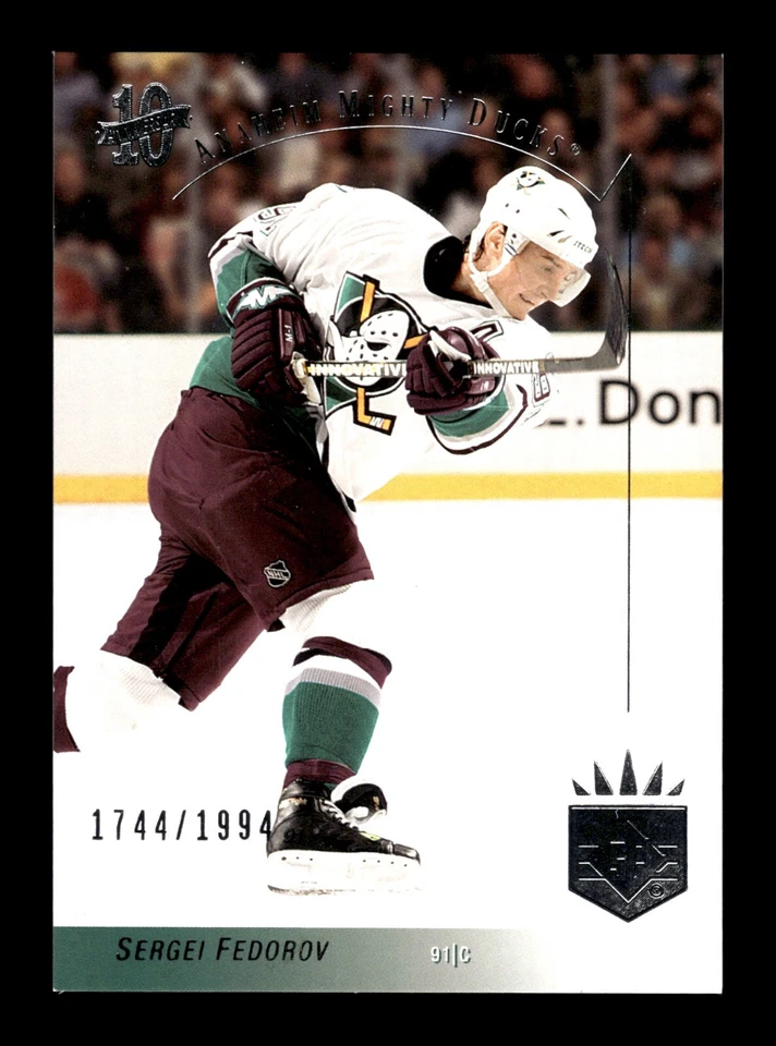 5-01-04 PWE . 2003-04 spa ud sp authentic #sp8 sergei fedorov 10th anniver /1994 - Image 1 of 2