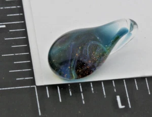 Jeremy Sinkus Glass Pendant Original Blue Dollop Handcrafted Shelburne Falls - Picture 1 of 3