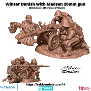 WW2 Winter Danish w/ Madsen 20mm Gun - Picture 1 of 1