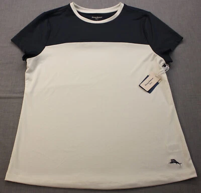 Camisa de golf Tommy Bahama con logotipo de pez espada para mujer blanca y azul SS NUEVA CON ETIQUETAS L Foto 1 de 4