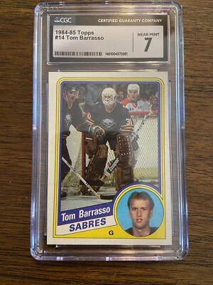 CGC 7 1984-85 Topps Tom Barrasso Rookie Card #13 Buffalo Sabres - Image 1 of 3