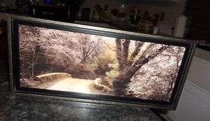 COUNTRY ROAD SCENIC DRIVE - BEAUTIFUL - PEACEFUL - SERENE - FRAMED - 20" x 9.5" - Picture 1 of 7