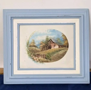 Vintage signiertes W. Zeller Original Landschaft Ölgemälde 10x8 Zoll - Bild 1 von 7