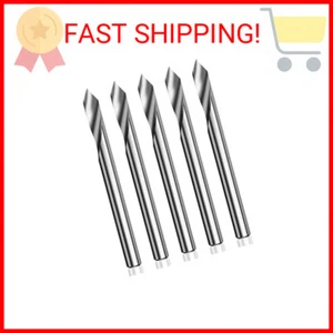 HUHAO Spiral 60 Degree V Groove Engraving Tool Flat Bottom CNC Router Bits 1/8 I - Picture 1 of 2
