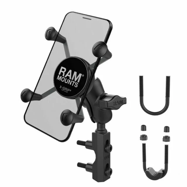 RAM Mounts X-Grip Phone Mount with Motorcycle Brake/Clutch Reservoir Base (RAM-B-174-A-UN7U)