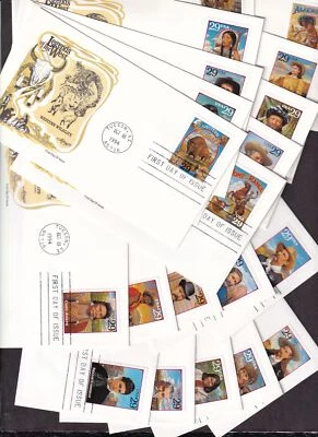 1994 Legends of the West Sc 2869 full set on 20 Artmaster cachets Tucson AZ - Image 1 of 4