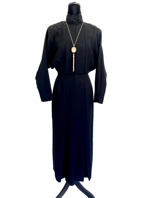 Vestido Nancy Johnson Vintage Años 80 Encaje Espalda Abotonada Pin Up Silueta Loca Foto 1 de 4