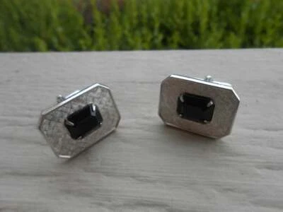 极佳复古纯色 935 Argentium 银玛瑙真棒美丽袖口链接 — 第 1/4 张图片