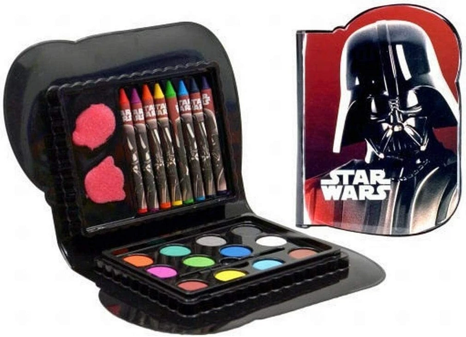 Star Wars Malset Tuschkasten Wachsmaler Kinder Dark Vader Stormtropper Disney - Bild 1 von 2