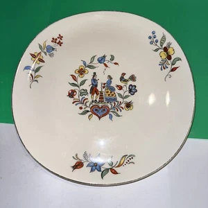 Iva-Lure Chop Plate /Platter By Crooksville Pennsylvania Dutch Gold Trim USA F-T - Picture 1 of 8