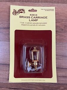 Houseworks Brass Carriage Lamp 1" Scale 12v Miniature Dollhouse Lighting #2614