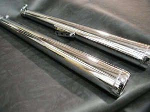 Pair of Dunstall Style Mufflers for Norton Commando/BSA/Triumph - Foto 1 di 3