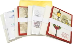 (40-Pack) Holiday Cards with Self Sealing Envelopes + Stickers, Winter Scenes - Picture 1 of 6