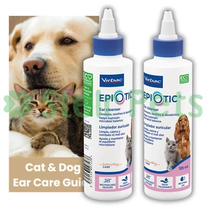 Virbac EpiOtic Ear Cleaner Bundle Dogs & Cats Antibacterial Cleanser Fluid 125ml - Picture 1 of 6