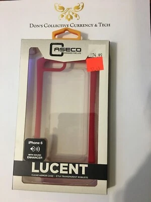 Funda Caseco Lucent transparente blindada para iPhone 6/6s - transparente/rojo Foto 1 de 2