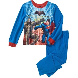 Batman VS Superman 4-5 6-7 S 8 M 10 12 L Boys Two Piece Flannel Sleepwear New   - Picture 1 of 1