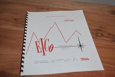 EICO MODELS 526A 536A VOLT-OHM-MILIAMETRO MANUAL DE INSTRUCCIONES Foto 1 de 2